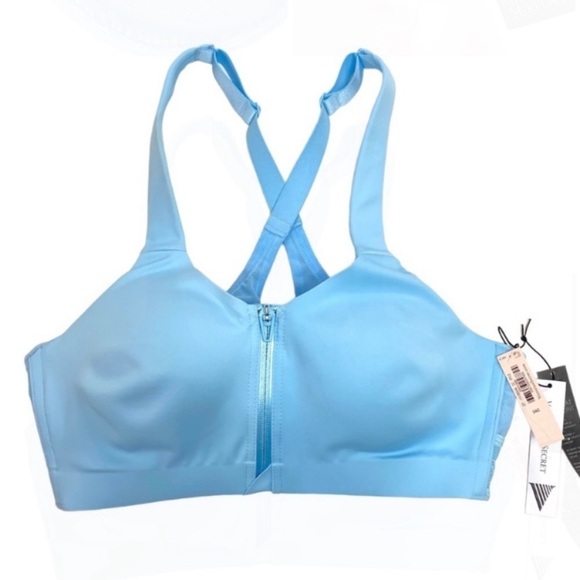 VICTORIA’S Secret On Point Front zip Maximum Support Bra Light Baby Blue 34C New - Picture 4 of 10